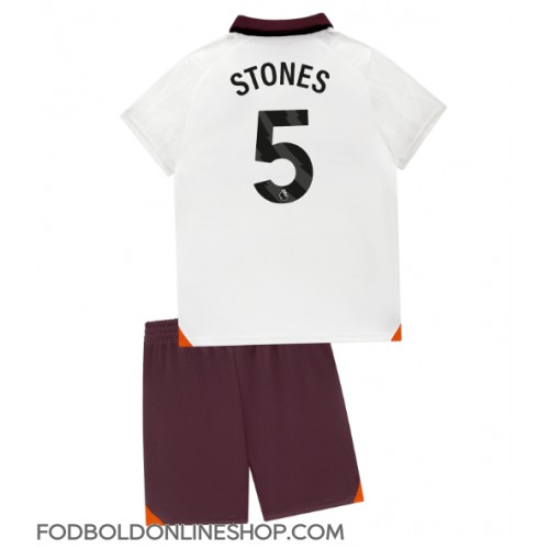 Manchester City John Stones #5 Udebane Trøje Børn 2023-24 Kortærmet (+ Korte bukser)